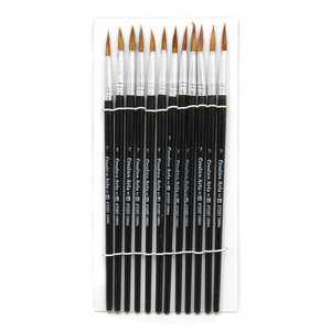 Charles Leonard, Inc. Water Color Paint Brushes - Round Pointed Tip #7 - 3/4" Camel Hair, 12/Set, 6 Sets