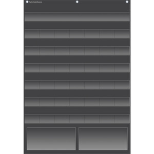 Teacher Created Resources Black Calendar Pocket Chart (25&quot; x 36&quot;)