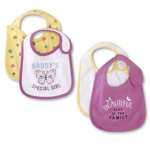 Little Wonders Infant Girls' 4-Pack Bibs - Daddy's Special Girl