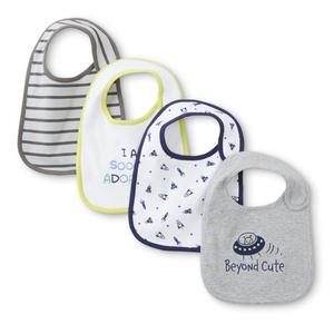 Little Wonders Infant Boys' 4-Pack Bibs - Spaceships