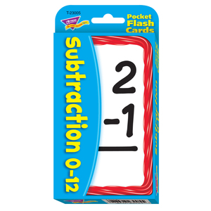 Trend Subtraction 0-12 Pocket Flash Cards, 12 Packs