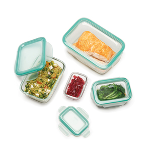 Good Grips 8pc SNAP Glass Rectangle Container Set