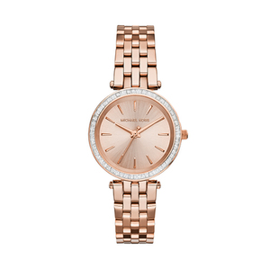 Ladies Mini Darci Crystal Rose Gold Stainless Steel Watch Rose Gold Dial