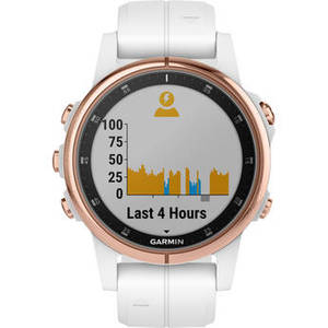 fenix 5S Plus Sapphire Edition Multi-Sport Training GPS Watch (42mm, Rose Gold-Tone with Carrara White Band)