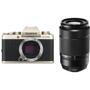 X-T100 Camera with XC 50-230mm f/4.5-6.7 OIS II Lens Kit (Gold)