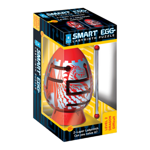 Bepuzzled Smart Egg 2-Layer Labyrinth Puzzle - Red Dragon: Difficult