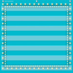 Teacher Created Resources Light Blue Marquee 7 Pocket Chart (28&quot; x 28&quot;)