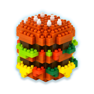Bepuzzled 3D Pixel Puzzle - Hamburger: 235 Pcs