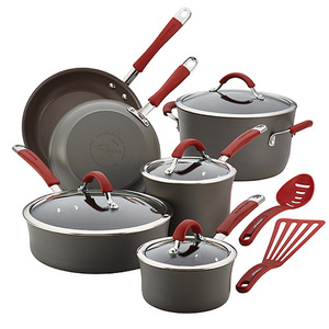 Rachael Ray Cucina 12 Piece Hard Anodized Cookware Set Red