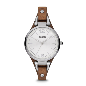 Ladies Georgia Leather Watch Brown