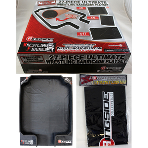 WWE PACKAGE DEAL Wrestling Barricade Playset & Floor Mat Ringside Exclusive Toy Action Figure Playset & Accessories
