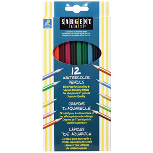 Sargent Art Watercolor Pencils, 12 Colors, 6 Boxes