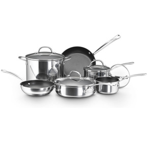 Millenium 10pc Stainless Steel Nonstick Cookware Set