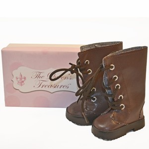 The Queen's Treasures Broown Lace-up Boots to fit 18&quot; Girl Doll