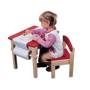 Guidecraft Art Table & Chair Set - Red