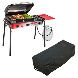 Big Gas Grill Three-Burner Propane Stove & Carry Bag w/ Wheel