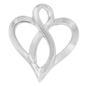Sterling Silver Heart Shaped Pendant Necklace