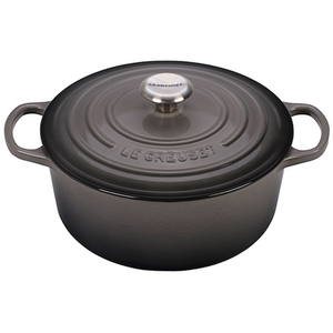 5.5qt Signature Round Cast Iron French Oven Oyster