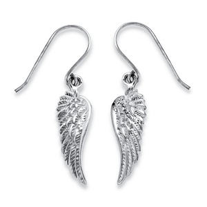 PalmBeach Jewelry Wing Drop Earrings in Sterling Silver