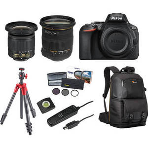 D5600 DSLR Camera with 10-20mm and 17-50mm Lenses Landscape Kit