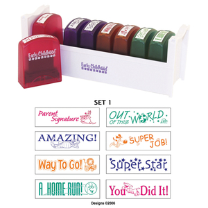 ECR4Kids Self-Inking Teacher Stamps, Set 1