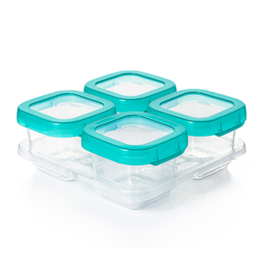 Tot 6oz Freezer Storage Containers Teal 4-Pack