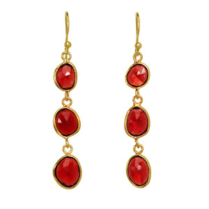 Lita Garnet Drop Earrings