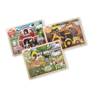 Jigsaw Puzzle Bundle - Farm/Construction/Pets Ages 3+ Years