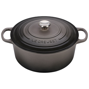 Enameled Cast Iron 9 Qt Round French Oven Oyster