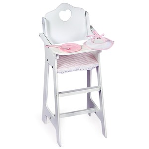 Badger Basket Doll Highchair with Plate/Bib/Spoon