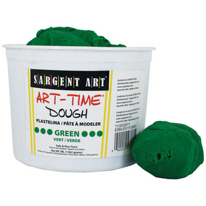 Sargent Art Art-Time Dough, Green - 3 lbs per tub, 3 tubs total