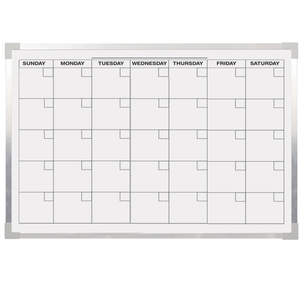 Flipside Aluminum Framed Magnetic Calendar Board, 24 x 36