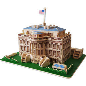 Puzzled The White House Natural Wood Puzzle