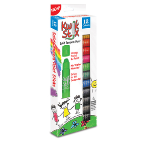 The Pencil Grip Kwik Stix Tempera Paint - 12 Primary Colors, 3 Packs