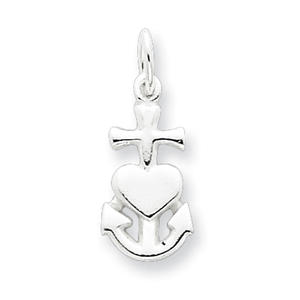 Sterling Silver Hope Faith and Charity Charm