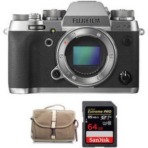 X-T2 Mirrorless Digital Camera and SD Card Kit (Graphite Silver Body)