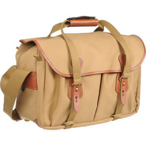 445 Shoulder Bag (Khaki Canvas with Tan Leather Trim)