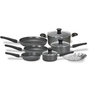 Initiatives Total Non-Stick 10-Piece Cookware Set - Gray