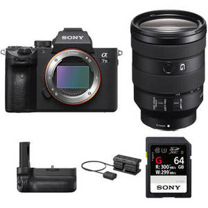 Alpha a7 III Mirrorless Digital Camera with 24-105mm Lens and Vertical Grip Kit