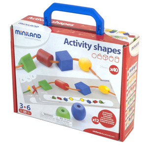 Miniland Educational Activity Giant Beads & Laces, Set of 2