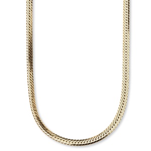 PalmBeach Jewelry Herringbone Chain in Yellow Gold Tone 20"