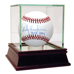 Rickey Henderson MLB Baseball with "HOF" Inscription