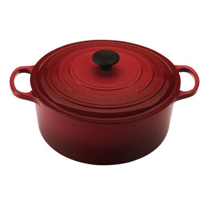 7.25qt Signature Round Cast Iron French Oven Cerise