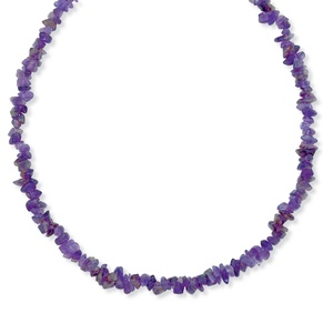 PalmBeach Jewelry Nugget-Cut Genuine Amethyst Necklace 54&quot;