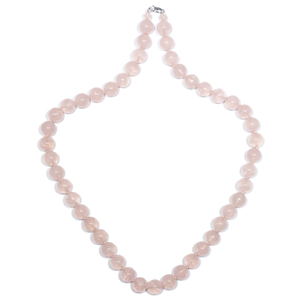 Lita Sterling Silver Rose Quartz Necklace 24&quot;