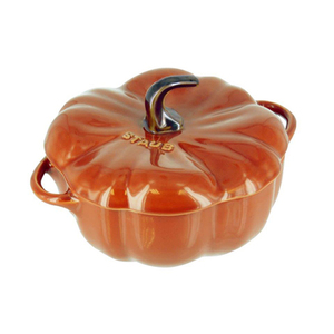 Ceramic 16oz Pumpkin Cocotte Burnt Oramge