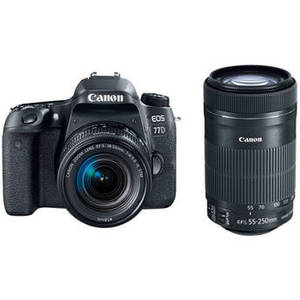 EOS 77D DSLR Camera with 18-55mm and 55-250mm Lenses Kit
