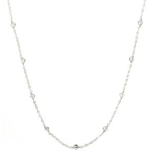 Lita Swarovski Tincup Necklace With Sterling silver Chain 18&quot;