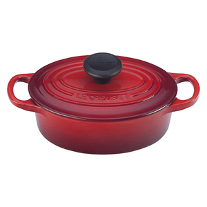 Enameled Cast Iron 1 Qt Oval French Oven Cherry