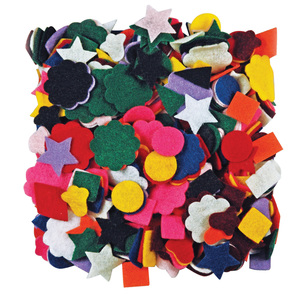 Roylco Felt Shapes - 500 per pack, 3 packs total